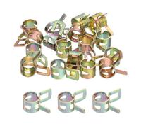sourcing map ID 8.5mm 5/16inch Fuel Line Hose Clips, Pipe Clamps, Spring Hose Clamp,Low Pressure Air Clamp, Water Pipe Air Tube Vacuum Hose Clamp Fastener Pack of 20(Rose Gold)