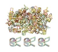 sourcing map ID 8.5mm 5/16inch Fuel Line Hose Clips, Pipe Clamps, Spring Hose Clamp,Low Pressure Air Clamp, Water Pipe Air Tube Vacuum Hose Clamp Fastener Pack of 70(Rose Gold)