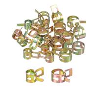 sourcing map ID 8mm 12mm 5/16 Inch 1/2 Inch Fuel Line Hose Clips, Pipe Spring Hose Clamp,Low Pressure Air Clamp, Water Pipe Air Tube Vacuum Hose Clips Fastener Pack of 20