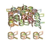sourcing map ID 9.5mm 3/8inch Fuel Line Hose Clips, Pipe Clamps, Spring Hose Clamp,Low Pressure Air Clamp, Water Pipe Air Tube Vacuum Hose Clamp Fastener Pack of 20(Rose Gold)