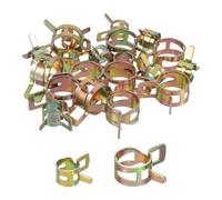 sourcing map ID 9mm 15mm 11/32 Inch 9/16 Inch Fuel Line Hose Clips, Pipe Spring Hose Clamp,Low Pressure Air Clamp, Water Pipe Air Tube Vacuum Hose Clips Fastener Pack of 20