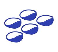 sourcing map ID Card Key Wristband RFID Proximity 125KHz TK4100 Read Only Contactless Token Tag Bracelet for Door Entry Access Control Blue 5 Pack