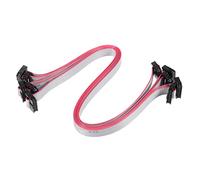 sourcing map IDC 10 Pins Connector Flat Ribbon Cable Female Connector Length 30cm 2mm Pitch,5pcs
