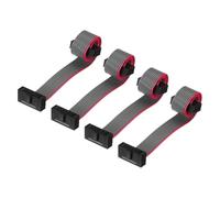 sourcing map IDC 10Pin Flat Ribbon Cable, 1.27mm Pitch FC to FC Connector 10cm Length Grey Jumper Wire for Computer LED Display DVD, 4Pcs