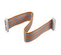 sourcing map IDC 34 Pins Wire Flat Multicolored Flexible Rainbow Ribbon Jumper Cable 30cm 2.54mm Pitch,1pcs