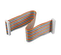sourcing map IDC 40 Pins Wire Flat Multicolored Flexible Rainbow Ribbon Jumper Cable 30cm 2.54mm Pitch,1pcs