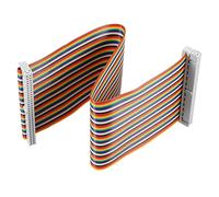 sourcing map IDC 64 Pins Wire Flat Multicolored Flexible Rainbow Ribbon Jumper Cable 30cm 2.54mm Pitch,1pcs