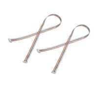 sourcing map IDC Rainbow Wire Flat Ribbon Cable 2.54mm Pitch 10 Pin Connection Line FC Dual Female Gray Connector for DIY Experiment 2 Ft Length 2 Pcs
