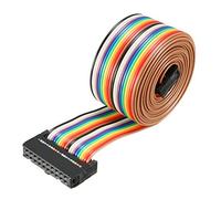 sourcing map IDC Rainbow Wire Flat Ribbon Cable 20 Pins 148cm Length 2.54mm Pitch Type-C