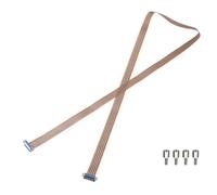sourcing map IDC Rainbow Wire Flat Ribbon Cable DB25 Female to DB25 Female 78.7 Inch Length 2.54mm Pitch Breadboard Jumper Wires for Electronic Projects