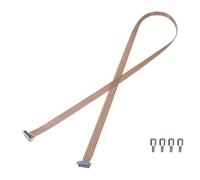 sourcing map IDC Serial Cable Rainbow Wire Flat Ribbon Cable DB25 Male to DB25 Female 78.7 Inch Length 2.54mm Pitch Breadboard Jumper Wires for Electronic Projects