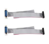 sourcing map IDC Wire Flat Ribbon Cable DB15 Male to FC-16 Female Connector 2.54mm Pitch 30cm Length 2pcs