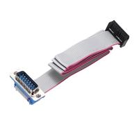 sourcing map IDC Wire Flat Ribbon Cable DB15 Male to FC-16 Female Connector 2.54mm Pitch 50cm Length