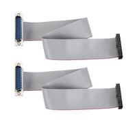 sourcing map IDC Wire Flat Ribbon Cable DB25 Male to FC-26 Female Connector 2.54mm Pitch 30cm Length 2pcs