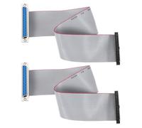 sourcing map IDC Wire Flat Ribbon Cable DB37 Female to FC-40 Female Connector 2.54mm Pitch 30cm Length 2pcs