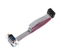 sourcing map IDC Wire Flat Ribbon Cable DB9 Male to FC-10 Female Connector 2.54mm Pitch 30cm Length