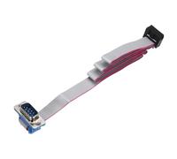 sourcing map IDC Wire Flat Ribbon Cable DB9 Male to FC-10 Female Connector 2.54mm Pitch 50cm Length