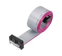 sourcing map IDC Wire Flat Ribbon Cable FC/FC Connector A-type 16 Pins 2.54mm Pitch 1m Length Gray