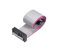 sourcing map IDC Wire Flat Ribbon Cable FC/FC Connector A-type 20Pins 2.54mm Pitch 30cm Length Gray