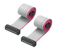 sourcing map IDC Wire Flat Ribbon Cable FC/FD Connector A-type 16Pins 2.54mm Pitch 0.3Meters Length Gray, 2pcs