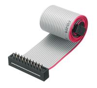 sourcing map IDC Wire Flat Ribbon Cable FC/FD Connector A-type 20Pins 2.54mm Pitch 0.3Meters Length Gray