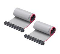 sourcing map IDC Wire Flat Ribbon Cable FC/FD Connector A-type 40Pins 2.54mm Pitch 0.2m Length Gray, 2pcs