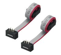 sourcing map IDC Wire Flat Ribbon Cable FC/FD Connector A-type 6Pins 2.54mm Pitch 0.2m Length Gray, 2pcs