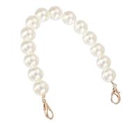 sourcing map Imitation Pearl Purse Strap, 12" Bag Extender Chain with Lobster Buckle Handbag Purse Chain Replacement Beaded Strap for DIY Handbag Hang Bag Accessories, 18mm Gold