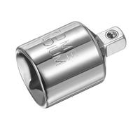 sourcing map Impact Socket Adapter 1/2" Female to 1/4" Male Square Drive Reducer Standard SAE Converter Impact Driver Ratchet Wrench Breaker Bar Conversion, Silver