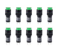 sourcing map Indicator Lights DC 12V, NXD-211 Green Neon Bulb, Flush Panel Mount 2/5" 10mm, 10Pcs