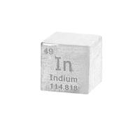 sourcing map Indium Cube, 0.5 Inch High Density Metal Element Cube Metal Density for Chemical Elements Collection Science Education Experiment Application, Silver