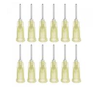 sourcing map Industrial Blunt Tip Dispensing Needle with Luer Lock for Liquid Glue Gun, 20G 1/2", 20 Pcs (Yellow)