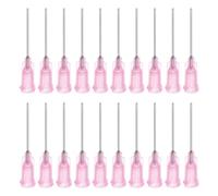 sourcing map Industrial Blunt Tip Dispensing Needle with Luer Lock for Liquid Glue Gun, 20G 1", 40 Pcs Pink