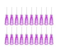 sourcing map Industrial Blunt Tip Dispensing Needle with Luer Lock for Liquid Glue Gun, 24G 1/2", 40 Pcs Purple