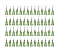 sourcing map Industrial Blunt Tip Needle 14G 1/4 Inch Length with Luer Lock Screw Interface Connector, Dispensing Needle for Liquid Glue Gun, 100 Pcs (Olive)