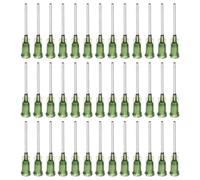 sourcing map Industrial Blunt Tip Needle 14G 1 Inch Length with Luer Lock Screw Interface Connector, Dispensing Needle for Liquid Glue Gun, 60 Pcs (Olive)