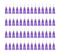 sourcing map Industrial Blunt Tip Needle 21G 1/4 Inch Length with Luer Lock Screw Interface Connector, Dispensing Needle for Liquid Glue Gun, 100 Pcs (Purple)