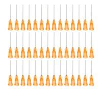 sourcing map Industrial Blunt Tip Needle 23G 1 Inch Length with Luer Lock Screw Interface Connector, Dispensing Needle for Liquid Glue Gun, 60 Pcs (Orange)