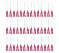 sourcing map Industrial Blunt Tip Needle 25G 1 Inch Length with Luer Lock Screw Interface Connector, Dispensing Needle for Liquid Glue Gun, 60 Pcs (Red)