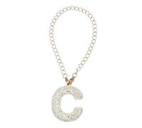 sourcing map Initial Letter Cup Charm Accessories Glitter Cute Bling Rhinestone Letter C Keychain Handle Charm for Women Girls Tumbler Water Bottle Cup Key Handbag Purse (White)