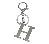 sourcing map Initial Letter Keychain, Metal Alphabet Letter H Keyring Keychains Alphabet A-Z Key Rings for Women Handbag Purse Bag Charm Personalized Gift, Black