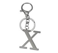 sourcing map Initial Letter Keychain, Metal Alphabet Letter x Keyring Keychains Alphabet A-Z Key Rings for Women Handbag Purse Bag Charm Personalized Gift, Black