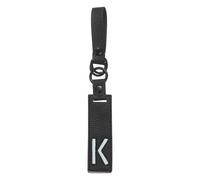 sourcing map Initial Letter Keychain - PU Leather Two-tone Splicing Alphabet Women Key Chain for Bag Backpack Handbag Purse Car Keys, Black (Letter-K)