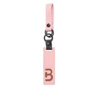 sourcing map Initial Letter Keychain - PU Leather Two-tone Splicing Alphabet Women Key Chain for Bag Backpack Handbag Purse Car Keys, Pink (Letter-B)