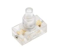 sourcing map Inline Foot Pedal Push Button Switch, UFO Type Lamp Lighting Foot Control Latching ON/Off Footswitch Transparent