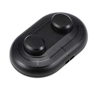 sourcing map Inline Foot Pedal Push Lamp Switch, 2 Buttons Lighting Foot Control Latching ON-Off Footswitch Black