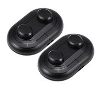 sourcing map Inline Foot Pedal Push Lamp Switch, 2 Buttons Lighting Foot Control Latching ON-Off Footswitch Black 2 Pcs
