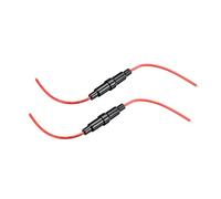 sourcing map Inline Screw Type Fuse Holder 18 Gauge AWG 2Pcs for 6mm x 30mm Tube Fuse
