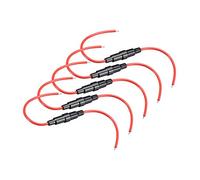 sourcing map Inline Screw Type Fuse Holder 18 Gauge AWG 5Pcs for 5mm x 20mm Tube Fuse