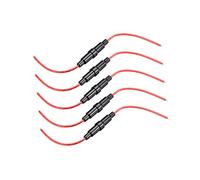 sourcing map Inline Screw Type Fuse Holder 18 Gauge AWG 5Pcs for 6mm x 30mm Tube Fuse
